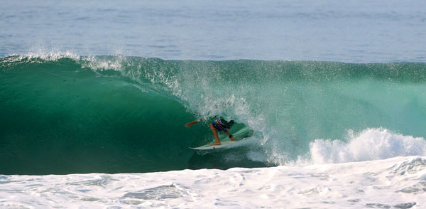 Phil getting barreled at Keramas