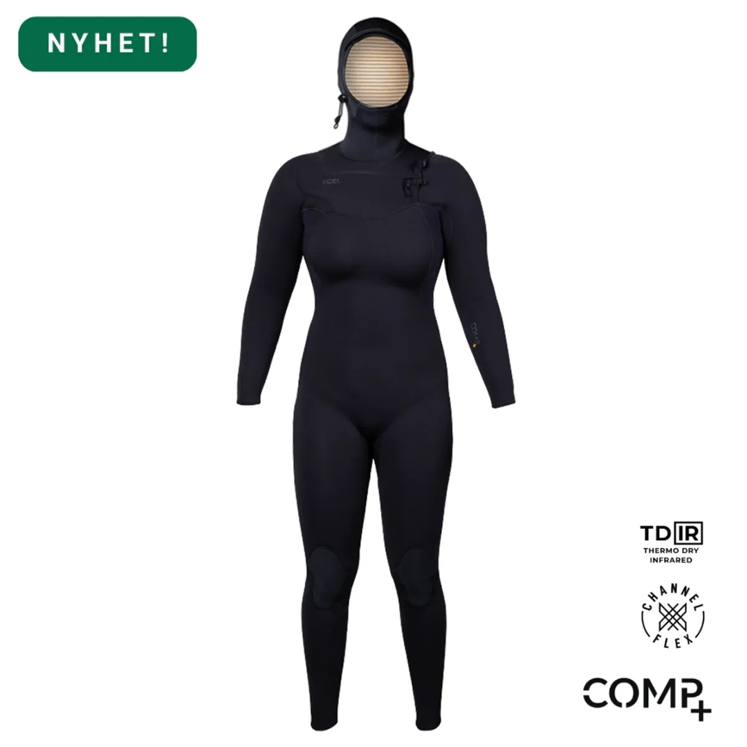 Hovedbilde Xcel Dame 5/4 Comp+ Hooded Våtdrakt